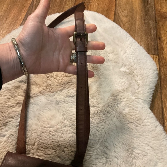 Dries Van Noten Crossbody Small Bag Leather Brown Canvas Brass Inside Hook - Picture 3 of 12